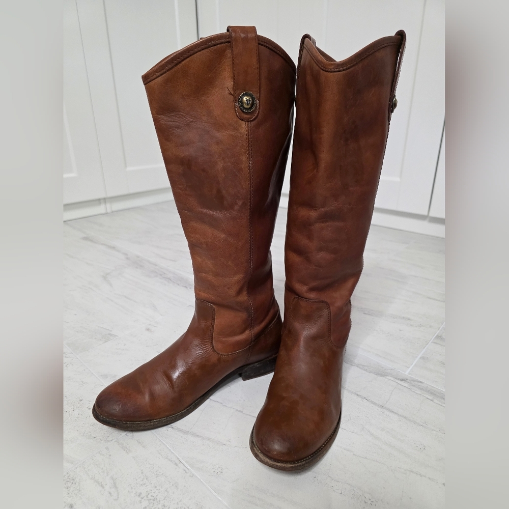 Frye Brown Leather Knee-High Boots